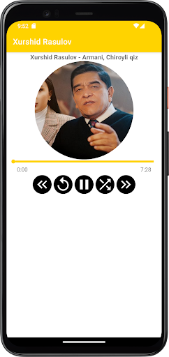 Android application Xurshid Rasulov mp3 2024 screenshort