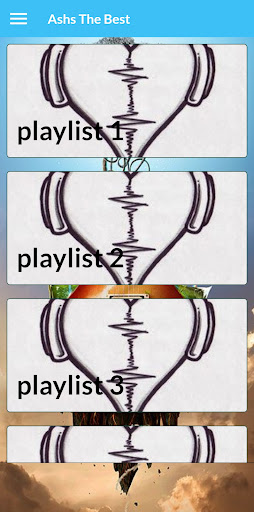 Android application les chansons de Ashs screenshort