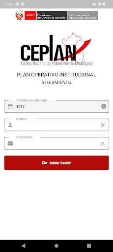 Android application PlanificaPerú screenshort
