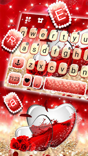 Rose Glass Hearts Keyboard Bac Screen 2