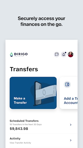 Dirigo FCU Mobile Banking Screen 2