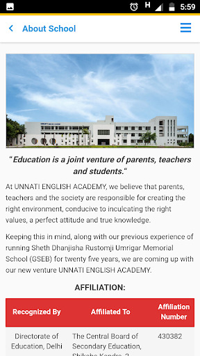 Unnati English Academy Screen 2