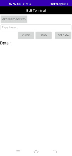 BluetoothTerminal BLE4.0 Screen 2