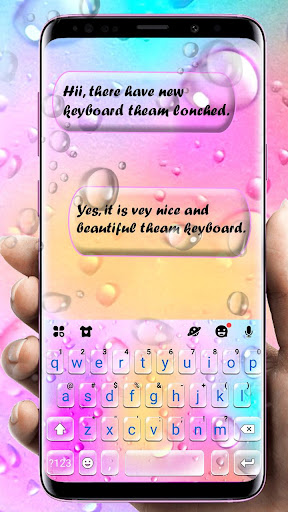Colorful Water Drops Keyboard Screen 2