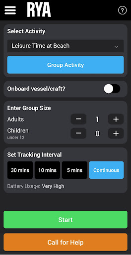 RYA SafeTrx Screen 2