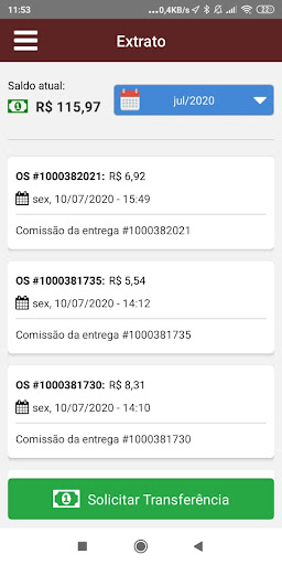 Android application Connect Moto Entregador screenshort