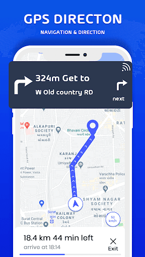 Android application GPS Route Finder - Navigation screenshort