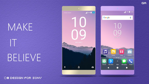 Pixel XPERIA Theme | OS Purple Screen 2