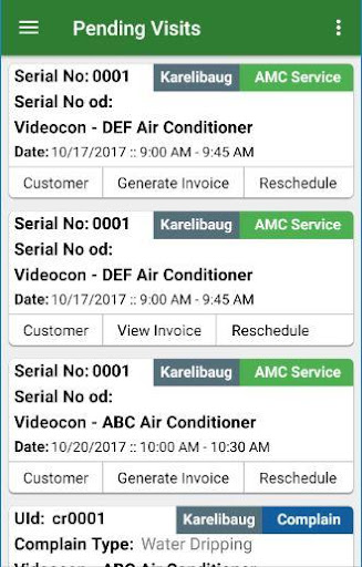 Technician - Bharmal Sales Screen 2