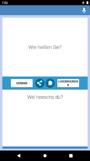 Android application Däitsch-Lëtzebuergesch Iwwerse screenshort