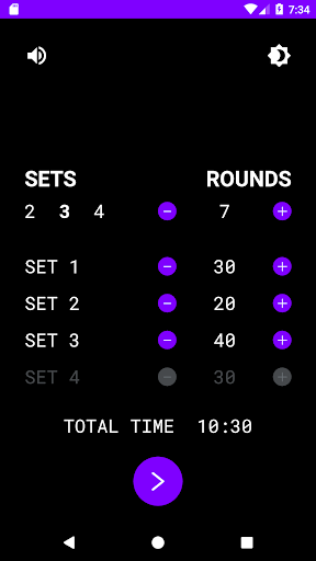 HIIT Tabata Interval Timer Screen 2