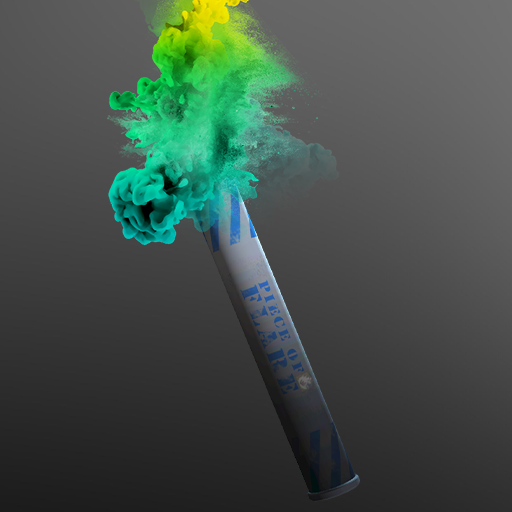 Smoke bomb logo