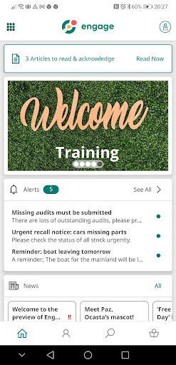 Android application Ocasta Engage screenshort