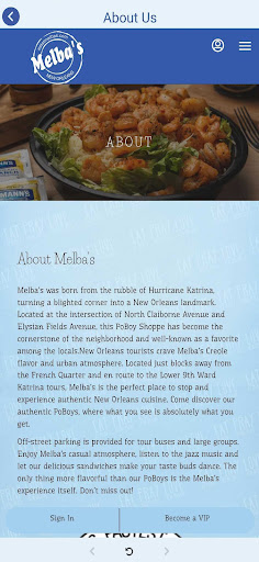 Melba’s Poboys Screen 3