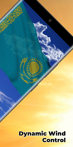 Kazakhstan Flag Live Wallpaper Screen 2