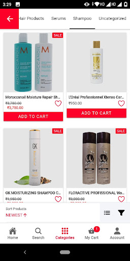 Admire Shopping Screen 3