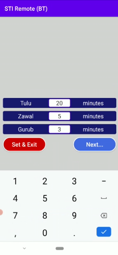 STI REMOTE (BT) Screen 2