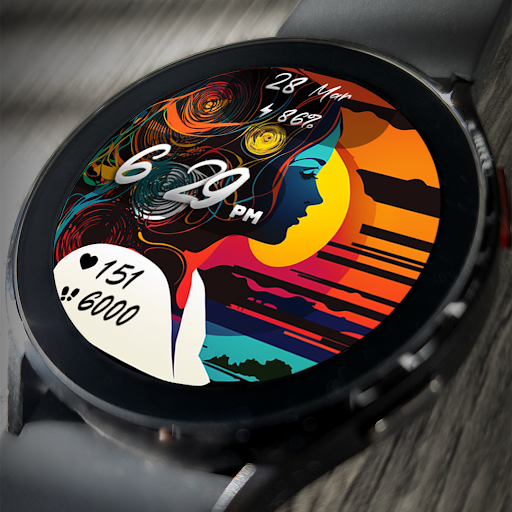 FLW054 Woman Day Watch Face Screen 2