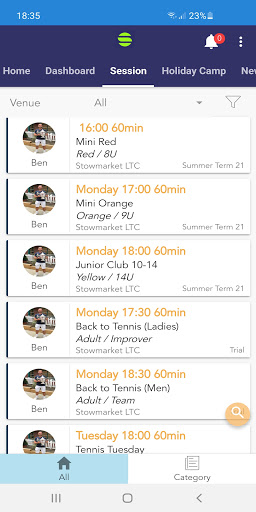TENNISSMITHS Screen 2