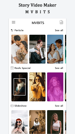 Android application MVBITS - Story video maker screenshort