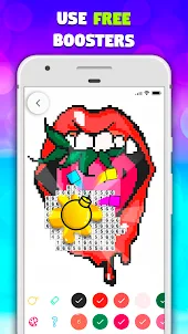 Pixel Art -  按编号上色的着色书