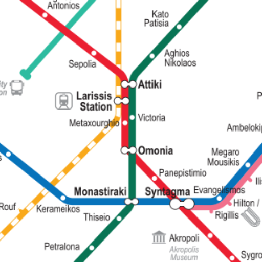 Athens Metro & Bus Map 2024 logo