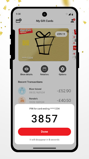 One4all Digital Wallet Screen 2