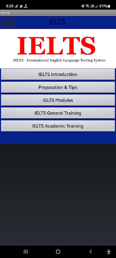 Android application IELTS Preparation & Tips screenshort