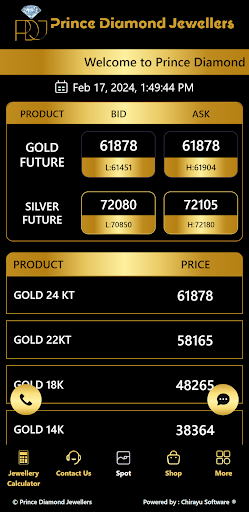 Android application Prince Diamond Jewellers screenshort