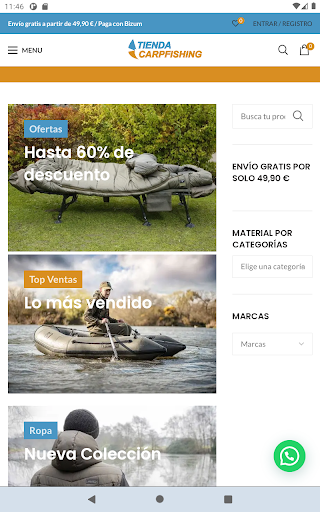 Android application Tienda Carpfishing screenshort