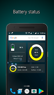 Widget - CPU | RAM | Schermata della batteria