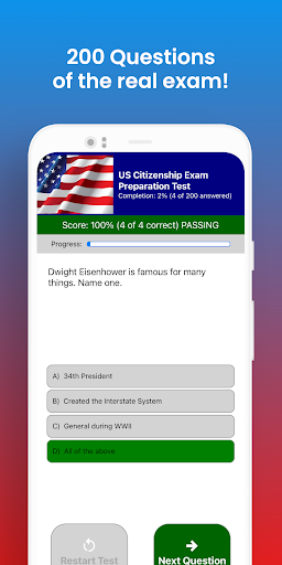 US Citizenship Exam Screen 3
