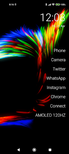 Android application AMOLED 120HZ screenshort