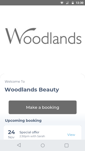 Android application Woodlands Beauty screenshort