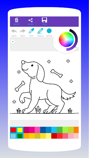 Cute Dog Coloring Book Screen 2