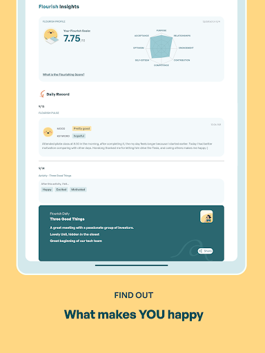 Screenshot of Flourish: AI Well-Being Buddy