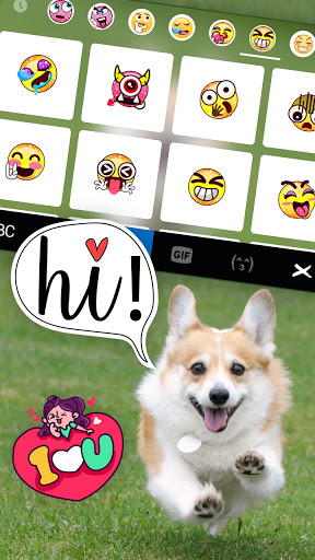 Happy Corgi Keyboard Backgroun Screen 3