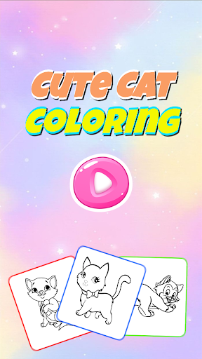 Cat Kitten Coloring Book.