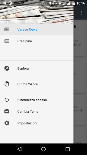 Android application Busto Arsizio notizie locali screenshort
