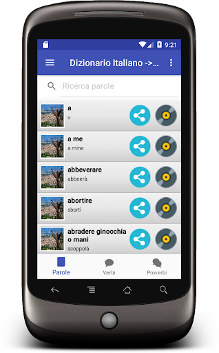 Android application Dizionario Italiano Reatino screenshort
