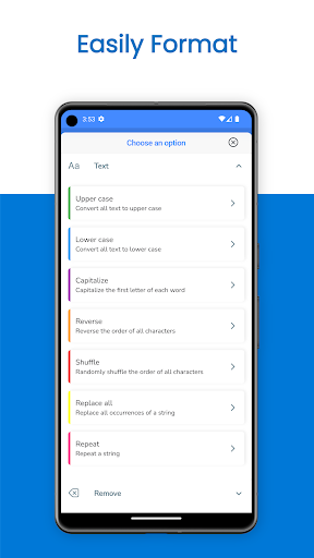 Android application Change Text Case & Format Text screenshort