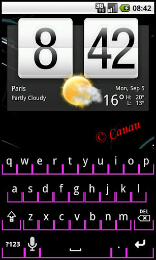 Android application KB Skin : DarkPurple screenshort