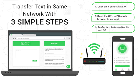 TexFer: Free Text Transfer Between Mobile Desktop 1.2.2 APK screenshots 1