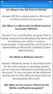 MCSA Interview Questions 1.0.16 APK screenshots 10