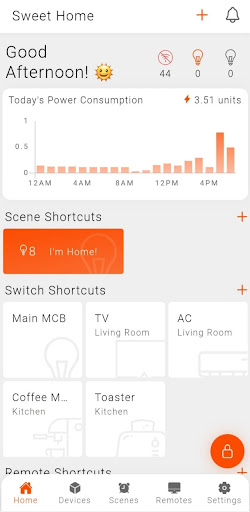 Android application V-IOT SMART HOME screenshort