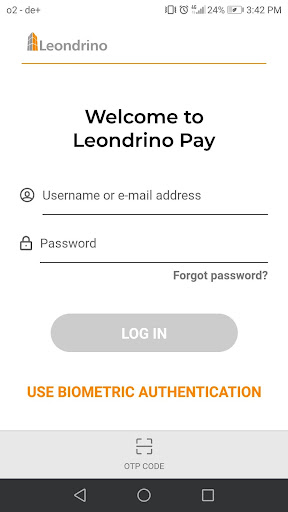 Android application Leondrino Pay screenshort