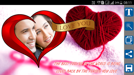 Android application Lovers Photo Frames screenshort