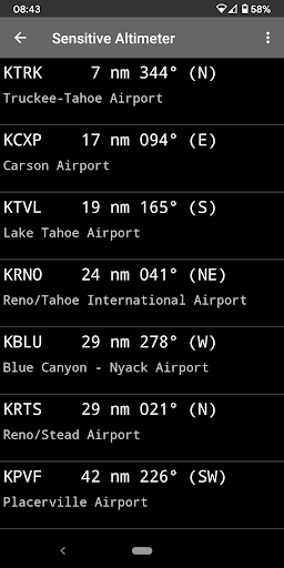 Sensitive Altimeter Screen 2
