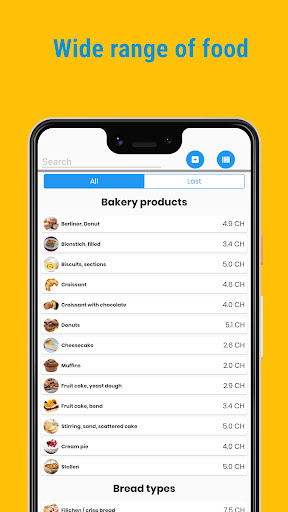 Android application Bolus Calc screenshort