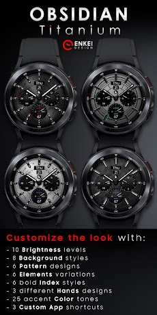 OBSIDIAN Titanium - watch faceのおすすめ画像2